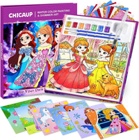 CHICAUP Paint with Water Coloring Books for Kids - Shimmer Princess Purple
