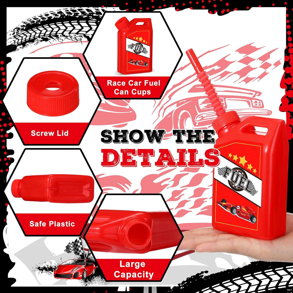 Mifoci 12 Pack Fuel Cups with Straw 11 Oz - 12 / 17 oz - image 3