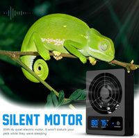 Reptile Ventilation Fan with Humidity Sensor and High-Temp Alarm - 1PCS-Black - image 4