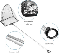 Aquarium Fish Net with Extendable Stainless Steel Long Handle Fine - Large - image 3