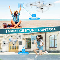 Drone with 1080P Camera for Beginners and Adults - Grey-white - image 2