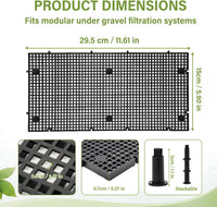 LINLAN 8 Pieces High-Density Aquarium Grid Plastic with 48 Brackets - 8pcs - image 3