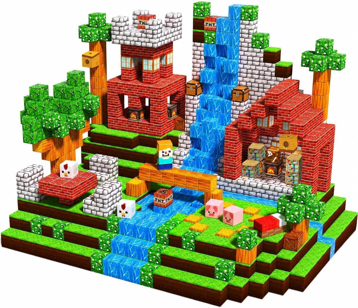 Annexfun 150PCS Magnetic Blocks, Magnetic Building Blocks - Multicolor