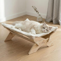 JSPYFITS Cat Cage Hammock with Ball - Pristine White