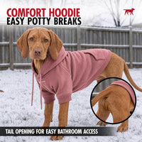 Tuff Pupper Dog Hoodie, Premium Quality Insulated Fabric - Dusty Pink / X-Small (10-15 lbs) - image 2