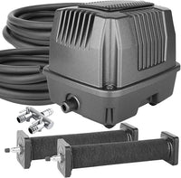 AquaMiracle All-in-One Koi Pond Aerator for Outdoor Ponds, Pond Air Pump Pond Aeration System with Self-Sinking Airline Flow Control Rubber Air Diffuser