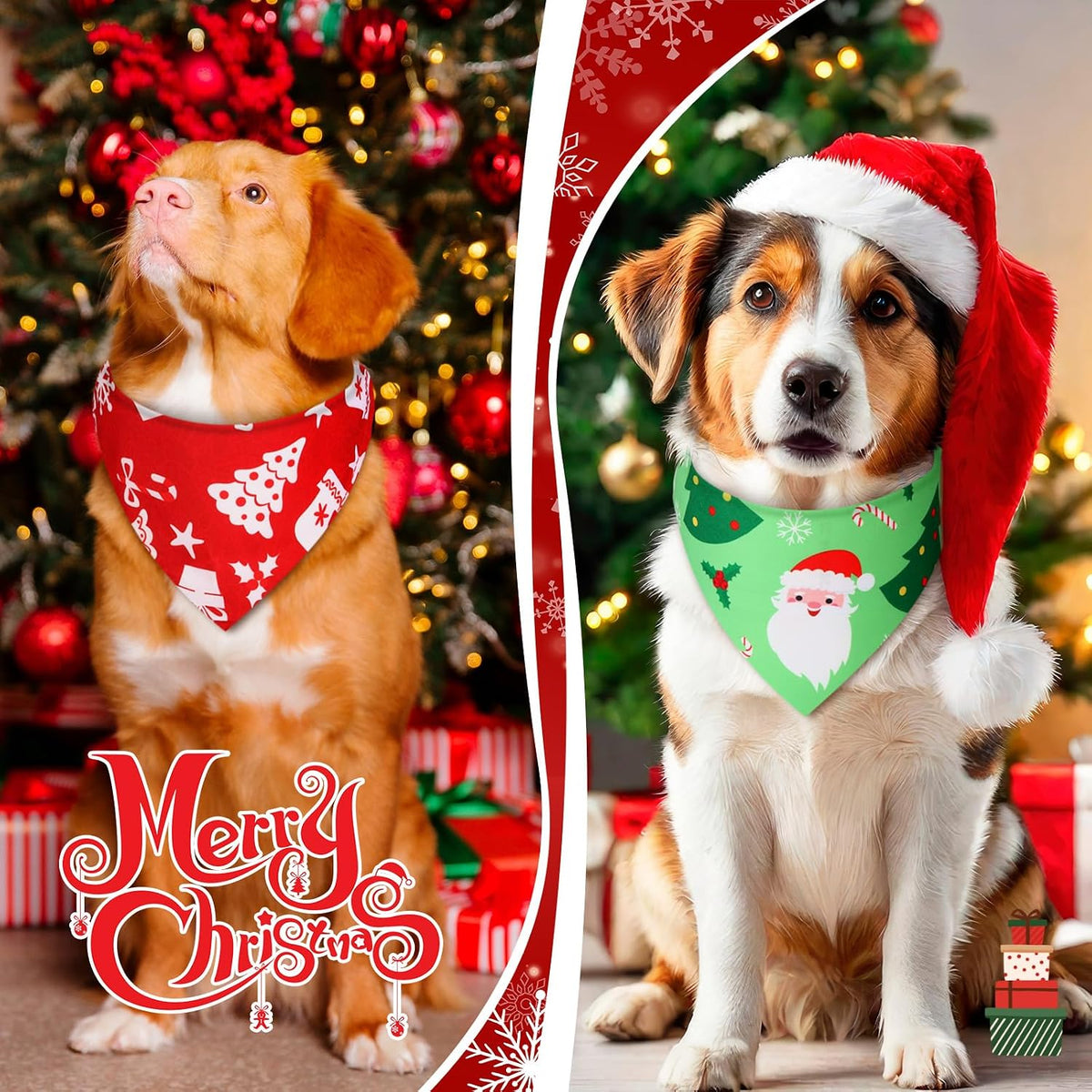 Abbylike 100 Pcs Fall Thanksgiving Dog Bandanas Bulk - Christmas / 31.5 x 21.7 x 21.7 Inch - image 4