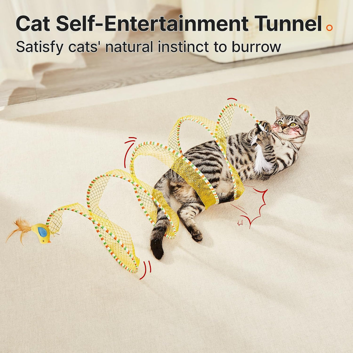 Potaroma Spiral Tunnel Cat Toy - image 2