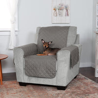 Furhaven Water-Resistant & Reversible Chair Cover Protector for Dogs - Chair / Gray/Mist - image 2