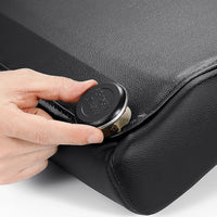Senneny Black Faux Leather Dog Stairs, for Pets up to 150 lbs, Waterproof, Scratch Resistant Pet Steps/Stairs with High Density Foam and Detachable Wooden Legs, Black, 3 Step