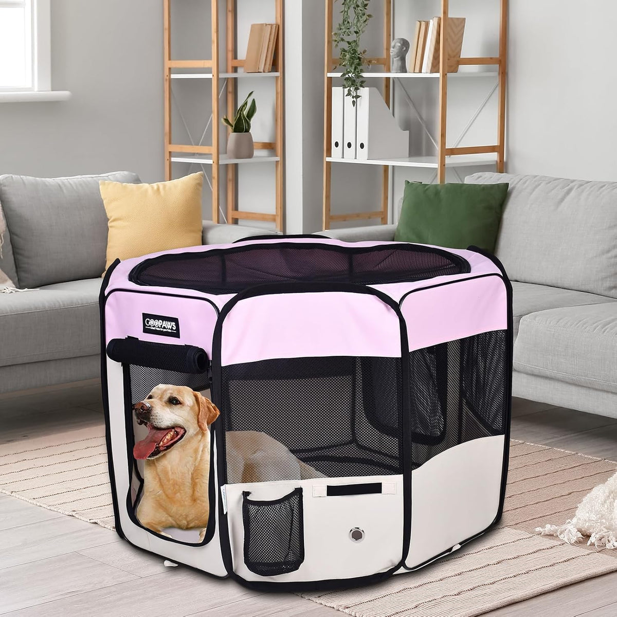 JESPET 61" Pet Dog Playpens - Pink / 36x36x24 Inch (Pack of 1) - image 3