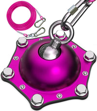Dog Tie Out Cable and Stake for Camping, 360°Swivel Dog Run - Dog Stake Violet/15ft Cable/200lbs