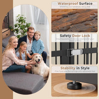 Lyromix 86.62'' Dog Crate Furniture Large Breed TV Stand, Grey – Essentials for Dogs - Retro Brown / 94.5"L x 29.1"W x 37.6"H / TV Stand Crate - image 2