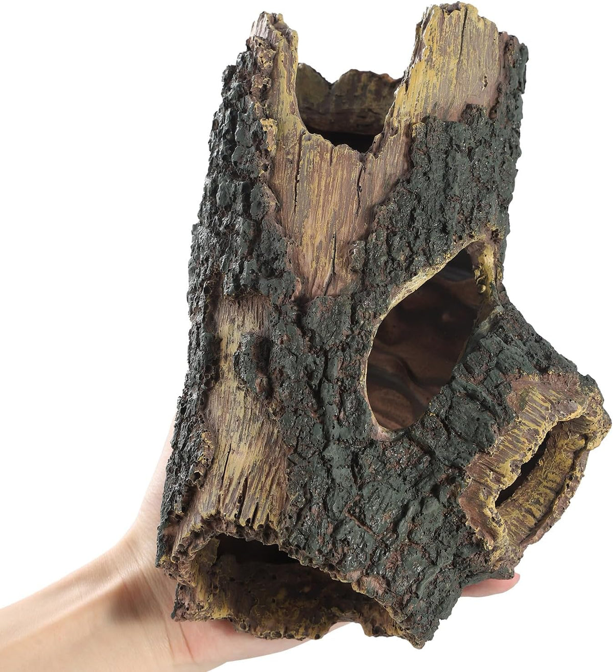 IBWell Aquarium Wood Fish Tank Decorations，Resin Fake Logs Terrarium - 8.3"*3.5"*15.9" - image 4