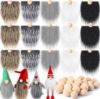 Tudomro 45 Pcs Halloween Gnome Beards for Crafting DIY Gnome Beard - Gray, White / 45