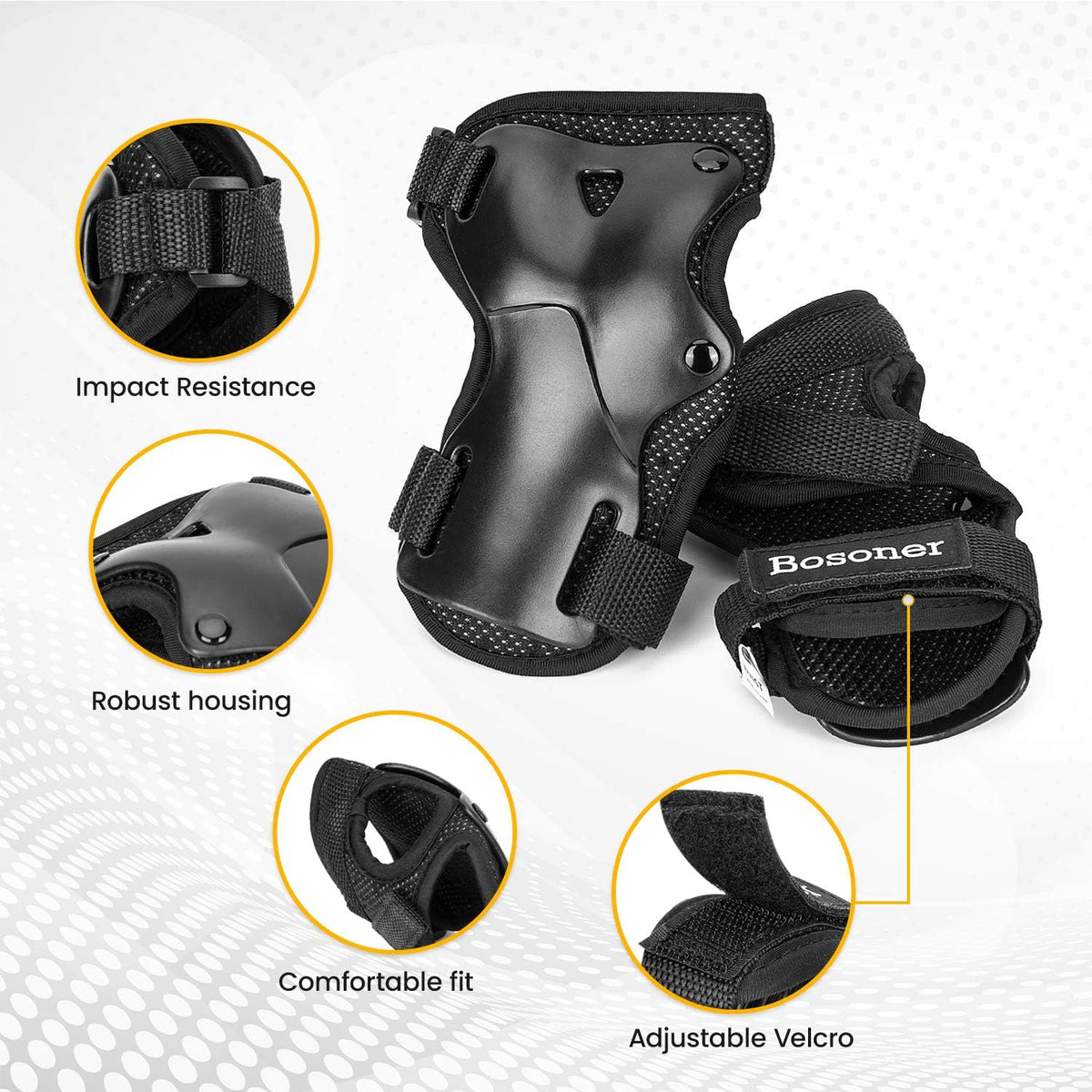 Wrist Guard, BOSONER Wrist Guards for Roller Skating - L (Adults over 14 years) - image 3