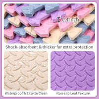 Foam Play Mat for Baby, Soft Non-Toxic Baby Playmat - Beige/Pink/Purple/Gray Blue / 16 Pcs/47.2*47.2 - image 3