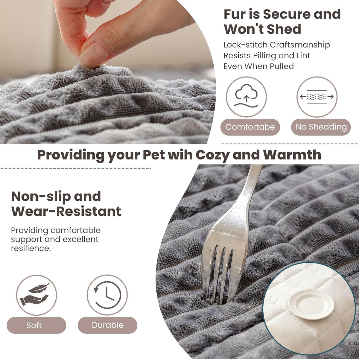 Couch Cover for Dogs Washable - Dark Gray / 23.6" x 47.2" - image 4