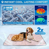 PetAmi Waterproof Dog Cooling Mat Pet Pad for Crate Couch Bed - Pink / Large (40x60) - image 2