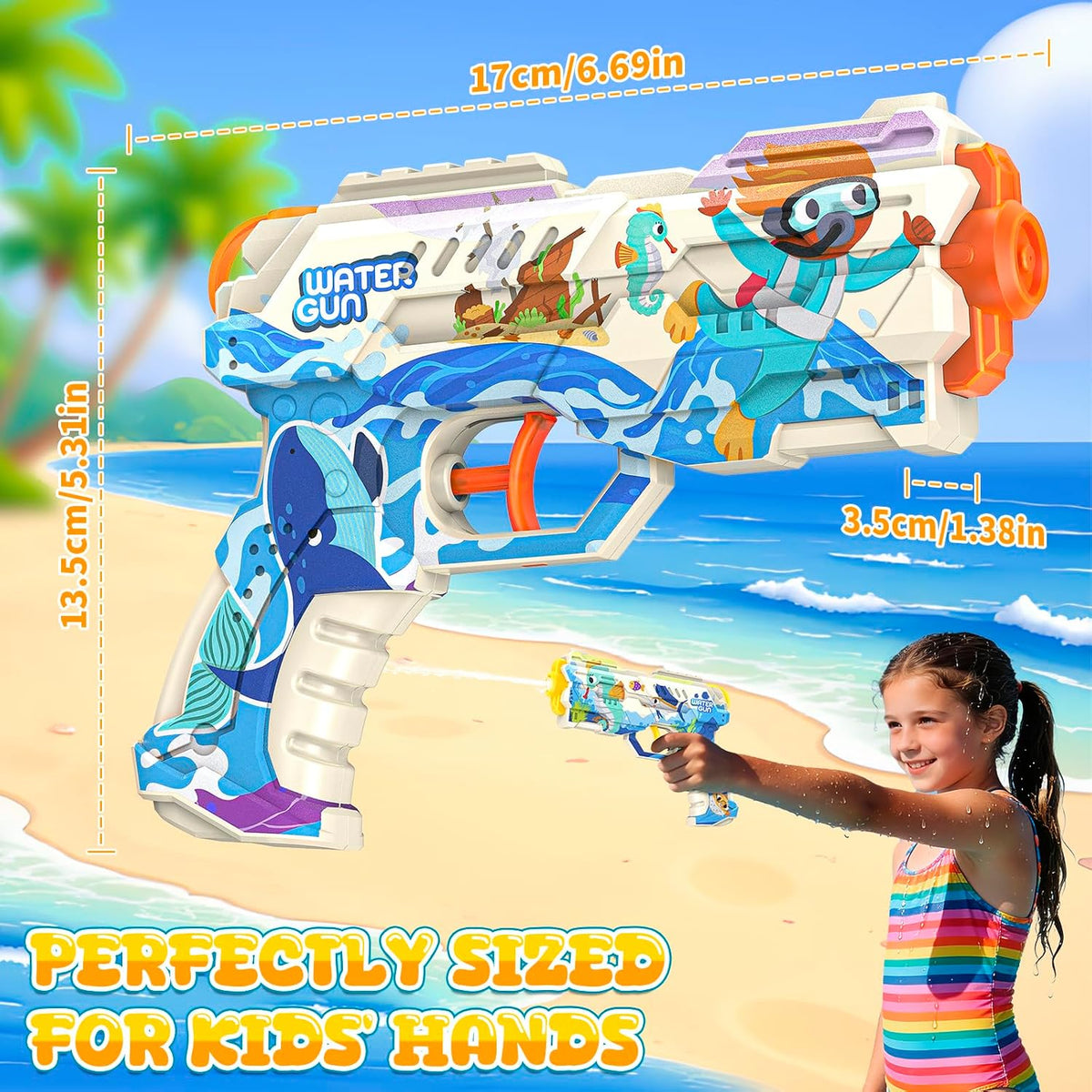 Water Gun Squirter for Kids Squirt Gun 2 Pack – Fun for Kids & Family - 2 Pack: Cute Patten - image 4