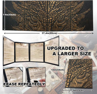 oTTTPGo tall DM screen 5e with four panels and dry-erase tracker cards - view 2