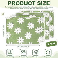 4 Pack Self Heating Cat Pad Self Warming Dog Mat, Heart - Flowers / 16 x 20 Inches - image 2