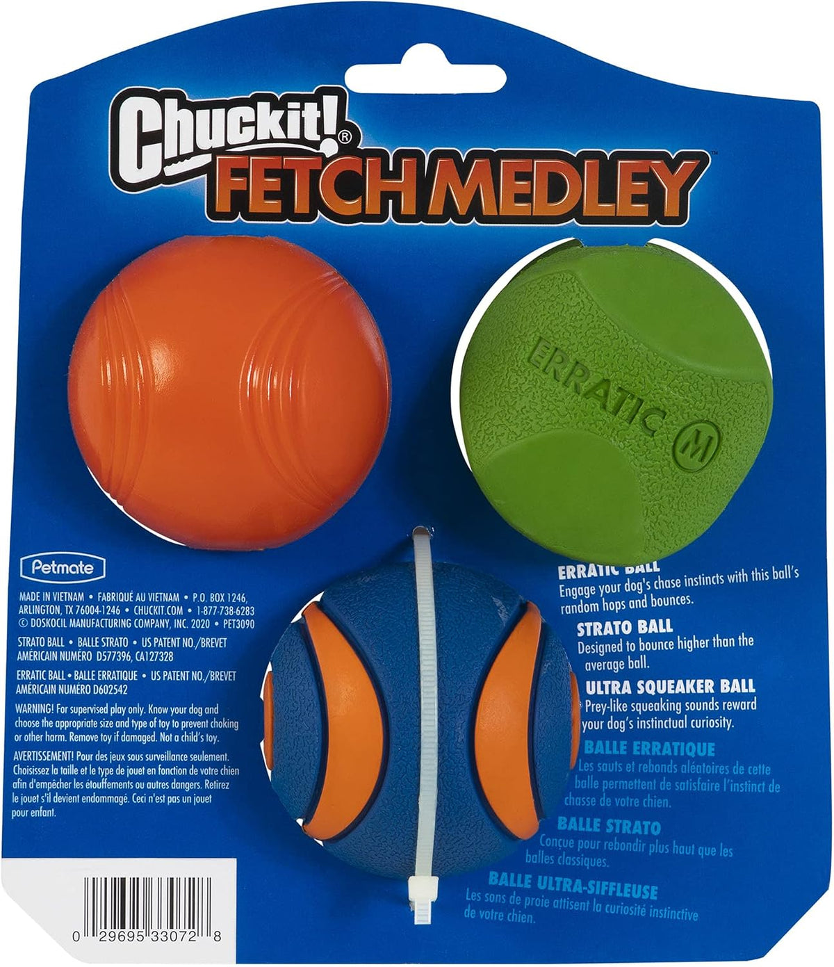 Chuckit! Ultra and Rugged Dog Balls, High-Bounce Fetch, Set of 3 - Medium (2.5") / Fetch Pack 3 - image 3