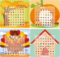 AUGSUN 240 Pcs Halloween Stick on Earrings for Little Girls – Fun for Kids & Family - Fall Style