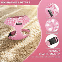SuperBuddy Upgraded Soft Mesh Dog Harness - L (Neck Girth 15"; Chest Girth: 18.1"-24") / Adorable Pink - image 3