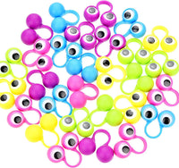 Frienda 30 Pcs Eye Finger Puppets Ring Toys for Kids, 5 Colors – Fun for Kids & Family - image 4