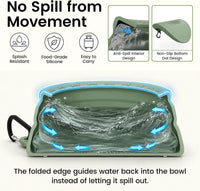 OHMO Cat Food Mat, Silicone Pet Feeding Mat, 18x9.8 - Combo / Mat + RT Bowl - image 4