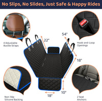 Dog Car Seat Cover for Back Seat, Dog Hammock for Car, SUV - Blue / Standard 54"W- Sedans & Compact SUVs - image 3