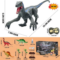 MAMABOO Remote Control Mosasaurus Dinosaur Toys for Boys Kids - Blue - image 2