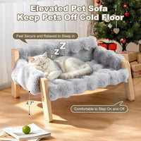 Elevated Cat Couch Bed for Indoor Cats - Gray - image 3