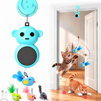 2-in-1 Interactive Laser Pointer Cat Toy & Flying Bird Wand