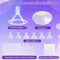 JOYYPOP 4 Sets Balloon Stand Kit For Table - 4 Pack Clear - image 4