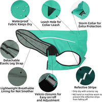Mile High Life Dog Raincoat - S Chest 22"-25" / Green - image 3