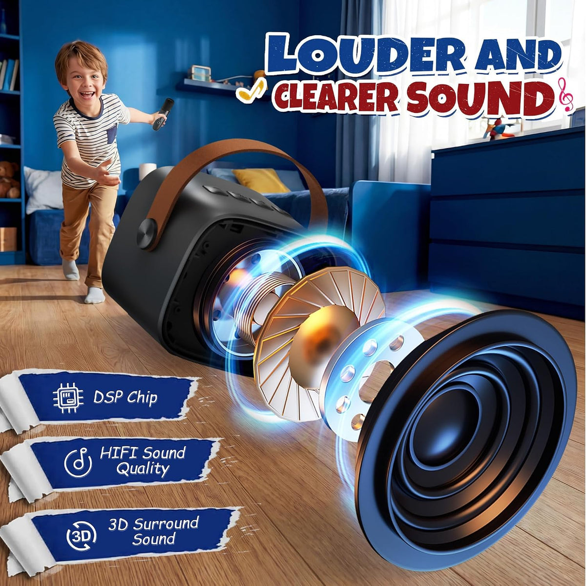 YLL Karaoke Machine for Kids - Black - image 3