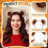 WILLBOND 3-pack plush cow ears headbands with horns for costumes - view 24
