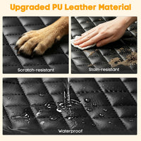 Waterproof Scratchproof Pet Bench Seat Covers for Cars, SUVs – Essentials for Dogs - black-PU Leather / Medium-52"W - image 2