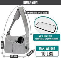 PetAmi Dog Sling Carrier for Small Dog - Stripe Black - image 2