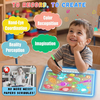 16" Rechargeable LED Drawing Board for Kids, 7 Colors - White1 / 1PACK - image 3