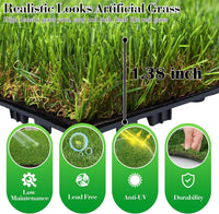 Interlocking Fake Grass Tiles Pad for Dogs Potty Training - 12 / Plastic - image 3