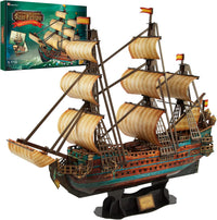 CubicFun Titanic 3D Model Ship Puzzle with LED Lights - Ship of San Felipe