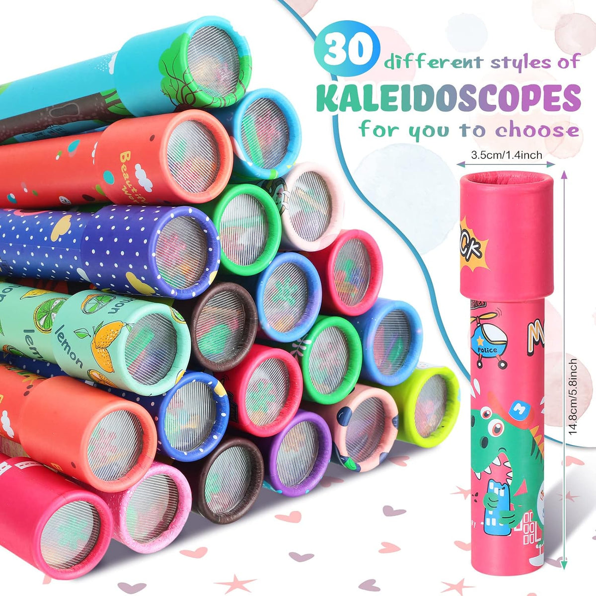 Yunsailing mini vintage style kaleidoscopes, 30 pack of cardboard party favors - view 3