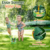 HeySplash kids whale sprinkler toy with 6 colorful wiggle tubes for a garden hose - view 6