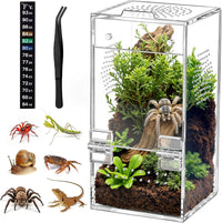Pre-Assembled Jumping Spider Enclosure, All-Side Ventilation – Essentials for Reptiles And Amphibians - Small Vertical (3"×3"×7")