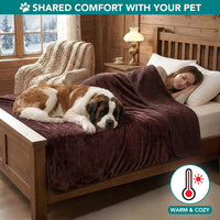 PetAmi Waterproof Dog Blanket Puppy Couch Bed Cover Queen 90x90 - Brown / Queen (90x90) - image 4