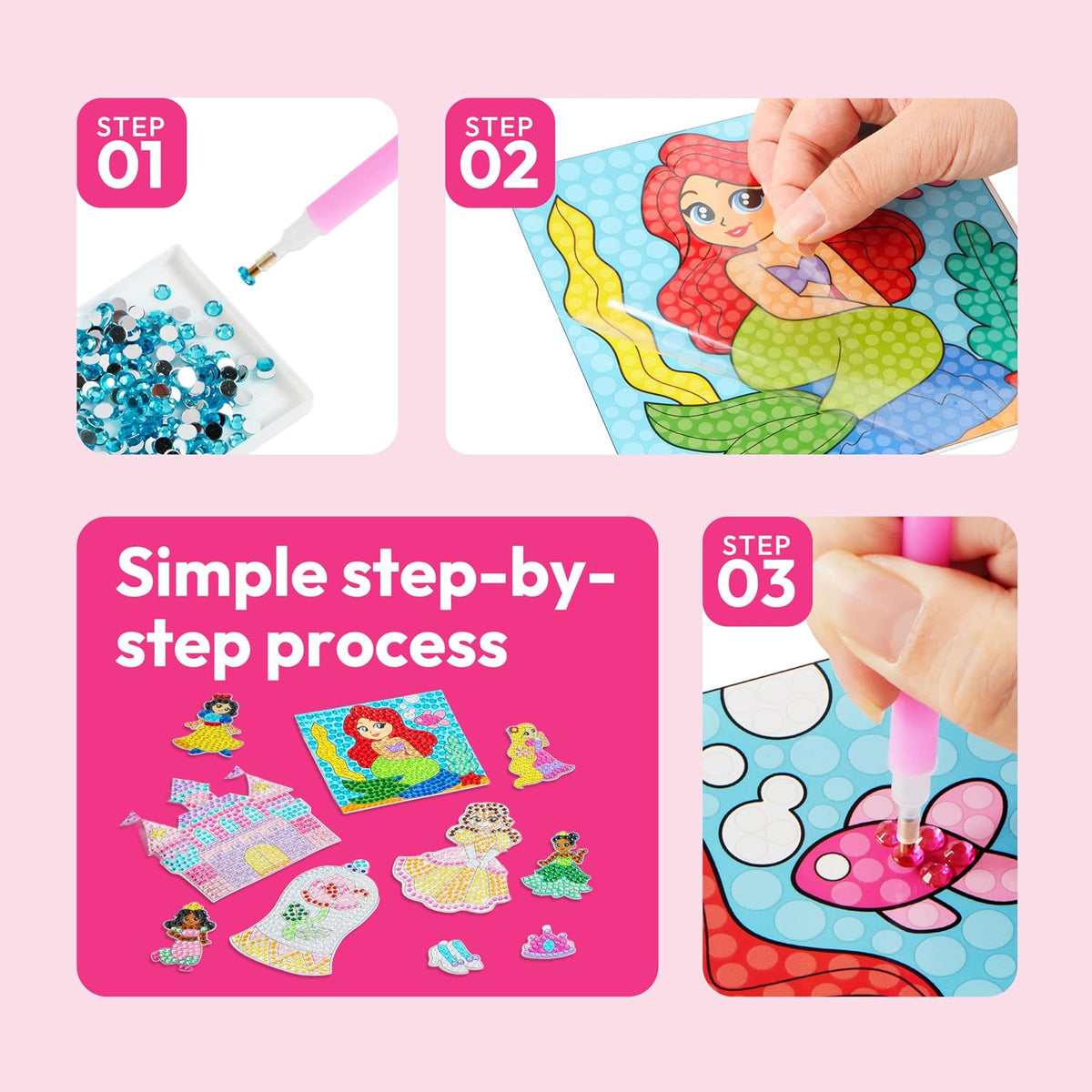 Klever Kits 16 Projects Gem Painting - Princess - image 3
