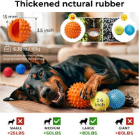 3.5''Durable Squeaky Dog Ball for 25-80lbs Aggressive Chewers – Essentials for Dogs - 3 PC-Assorted Flavors & Colors - image 3